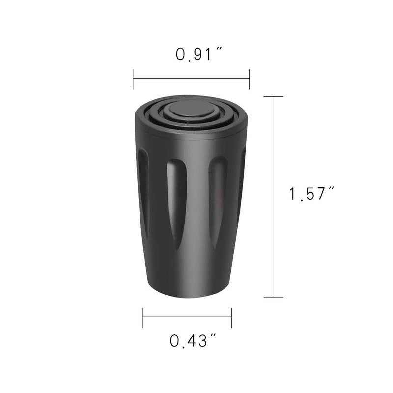 BornFeel Walking Stick Rubber Tips 16 Pack Hiking Trekking Pole Tips Replacement Caps Ends - Image 3